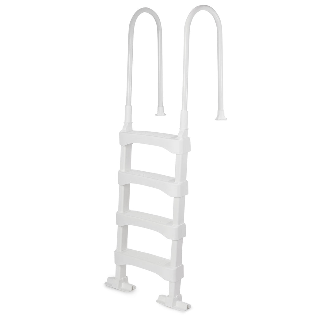 Vinyl Works SLD2 Resin 60 Inch Above Ground Swimming Pool Step Ladder, White