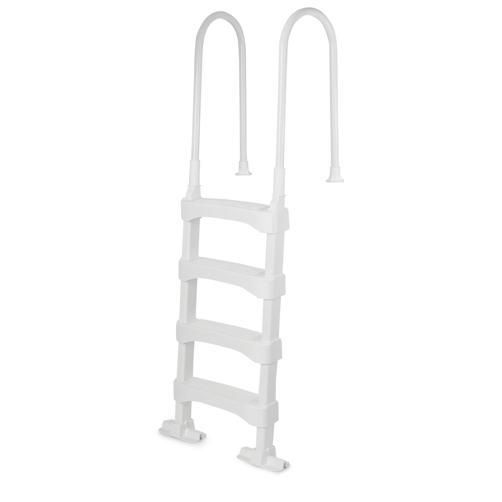 Vinyl Works SLD2 Resin 60 Inch Above Ground Swimming Pool Step Ladder, White - VMInnovations