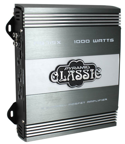 Pyramid 1000W 2 Channel Car Audio Amplifier Power Amp MOSFET 2 Ohm (Used) - VMInnovations