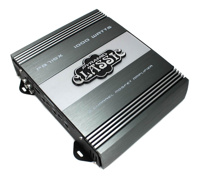 Pyramid 1000W 2 Channel Car Audio Amplifier Power Amp MOSFET 2 Ohm (For Parts)