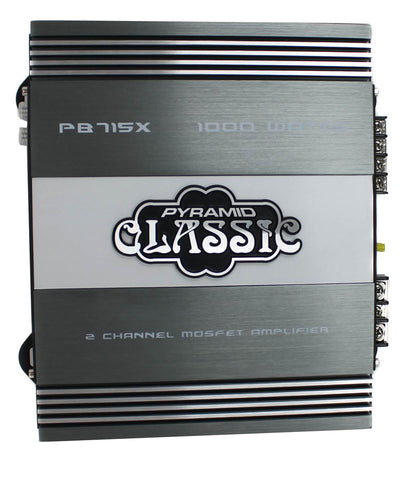 Pyramid 1000W 2 Channel Car Audio Amplifier Power Amp MOSFET 2 Ohm (For Parts) - VMInnovations