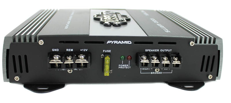 Pyramid 1000W 2 Channel Car Audio Amplifier Power Amp MOSFET 2 Ohm (Used)