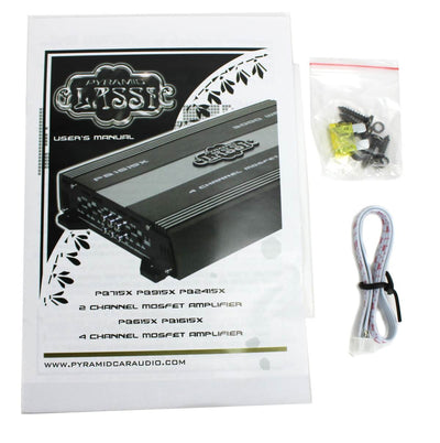 Pyramid 1000W 2 Channel Car Audio Amplifier Power Amp MOSFET 2 Ohm (Used) - VMInnovations