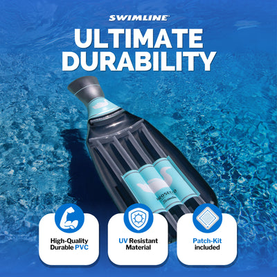 Swimline 90650 Inflatable 86" Prosecco Bottle Pool Float Water Raft Lounger - VMInnovations