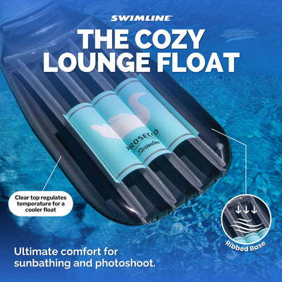 Swimline 90650 Inflatable 86" Prosecco Bottle Pool Float Water Raft Lounger - VMInnovations