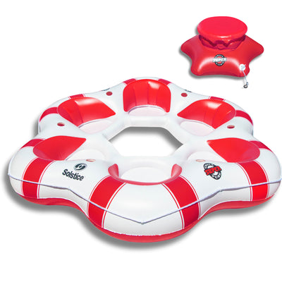 Swimline Solstice SuperChill Island 6 Person Water Raft Float Lounger (Open Box) - VMInnovations