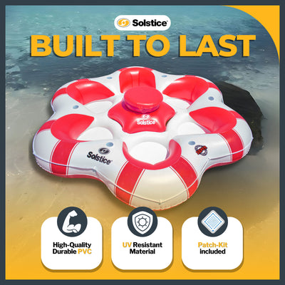 Swimline Solstice SuperChill Island 6 Person Water Raft Float Lounger (Open Box) - VMInnovations