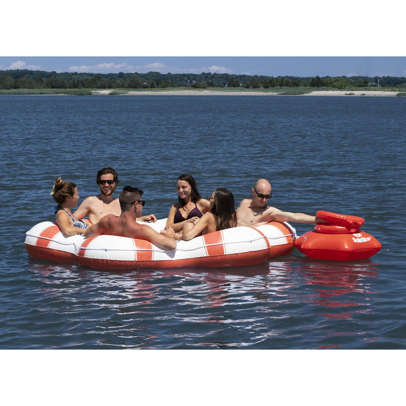 Swimline Solstice Inflatable SuperChill Island 6 Person Water Raft Float Lounger