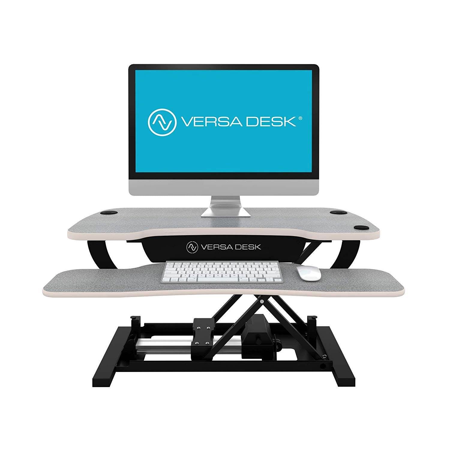 VersaDesk 36" Power Pro Electric Powered Standing Desk Riser Converter, Gray