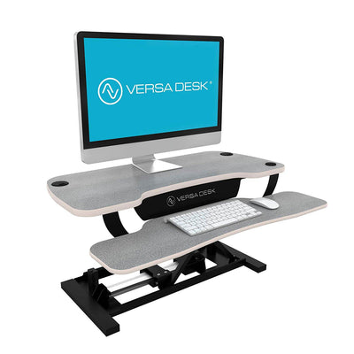 VersaDesk 36" Power Pro Electric Powered Standing Desk Riser Converter, Gray