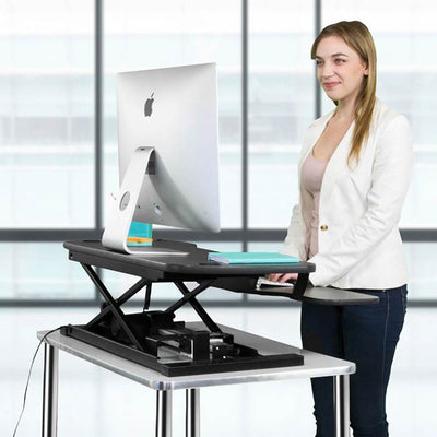 VersaDesk 36" Power Pro Electric Powered Standing Desk Riser Converter, Gray