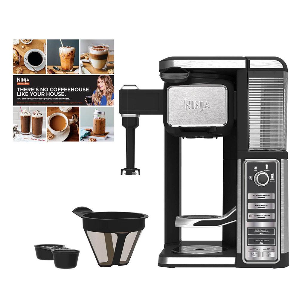 Ninja Coffee Bar Single Serve System with Recipe Book (Certified Refurbished)