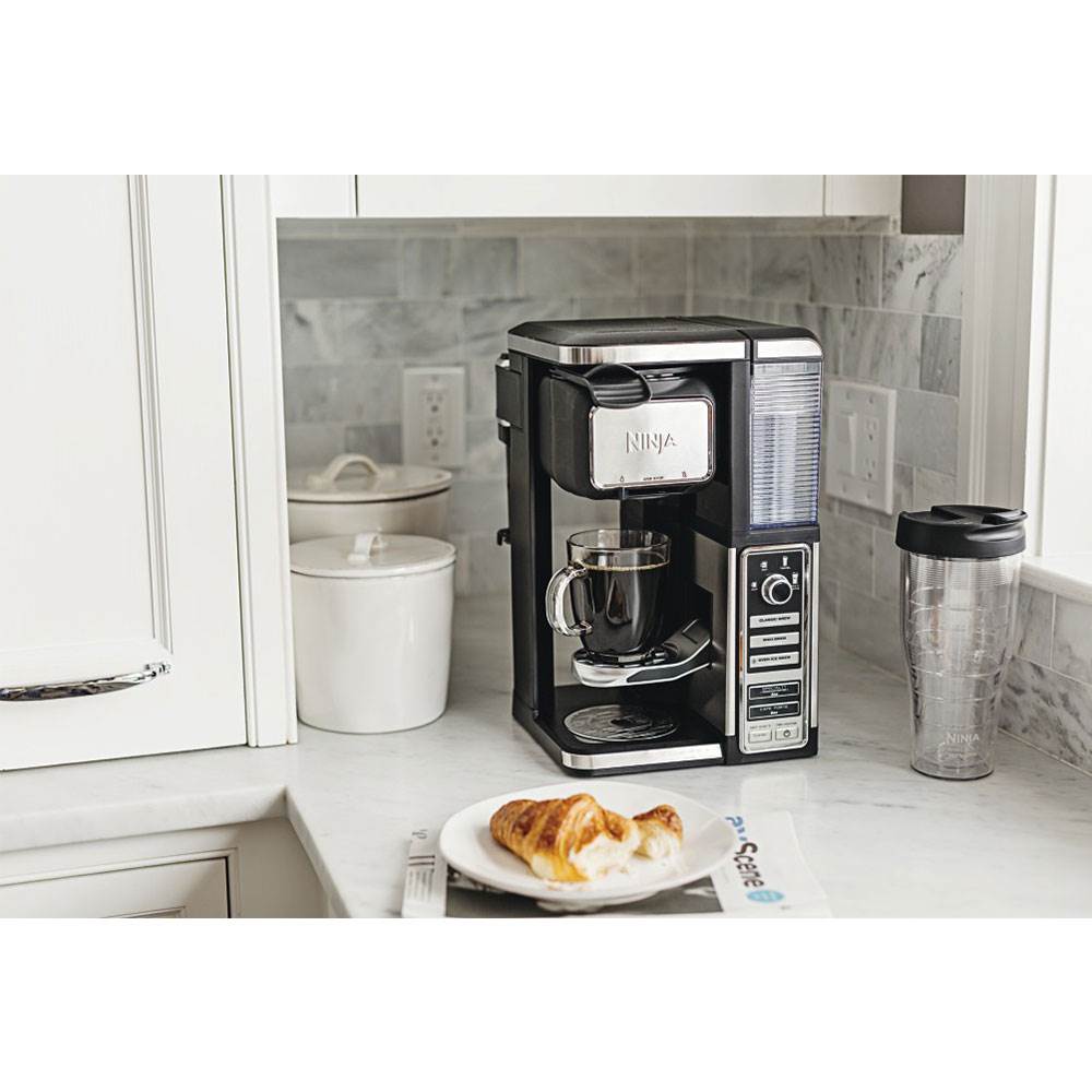 Ninja Single Serve Coffee Bar Machine with Recipe Book (Certified Refurbished)