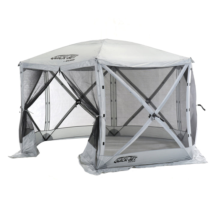 CLAM Quick Set Escape Portable Camping Gazebo Canopy Shelter, Gray (Open Box)