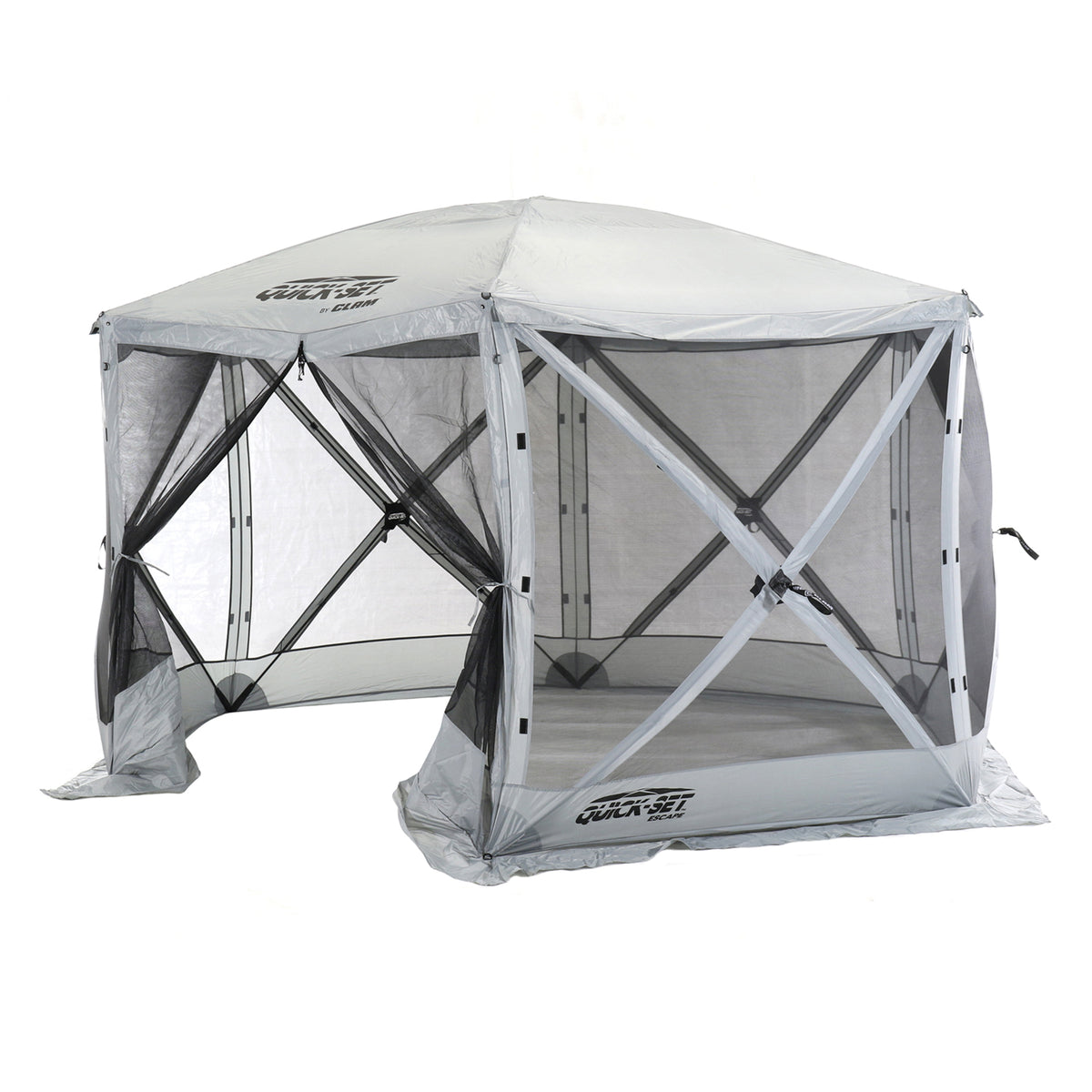 Quick-Set Escape Camping Outdoor Gazebo Canopy Shelter, Gray (For Parts)