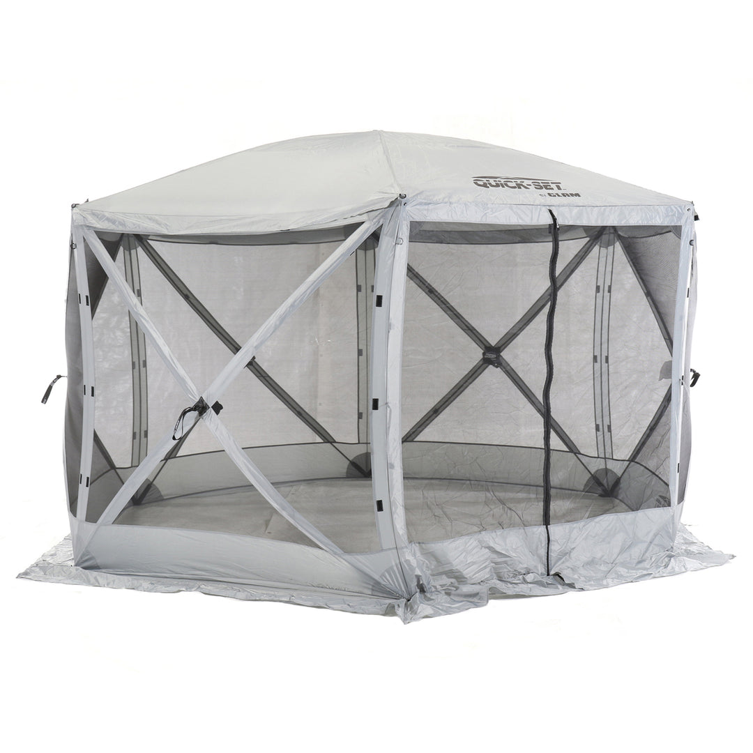 CLAM Quick Set Escape Portable Camping Gazebo Canopy Shelter, Gray (Open Box)