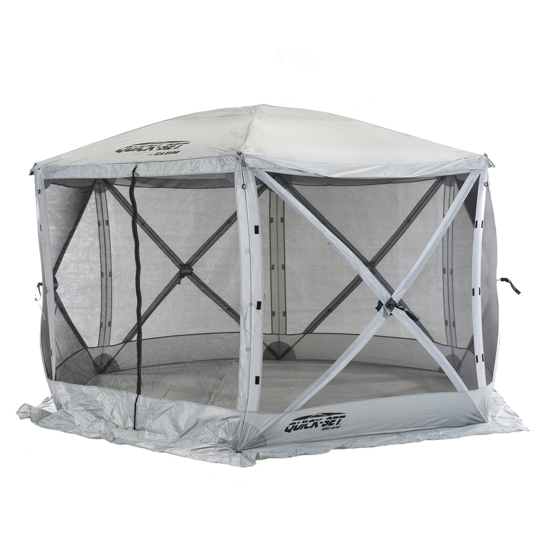 CLAM Quick Set Escape Portable Camping Gazebo Canopy Shelter, Gray (Open Box)