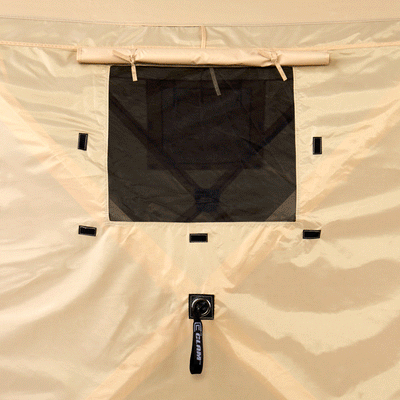 Clam Quick Set Pavilion Portable Canopy, Tan + Rain Fly Tarp Attachment