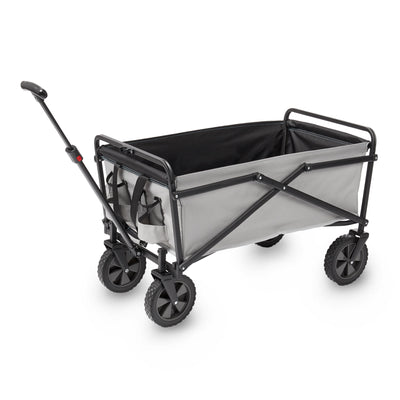 Seina Manual 150 Pound Capacity Steel Wagon Outdoor Garden Cart, Gray(For Parts)