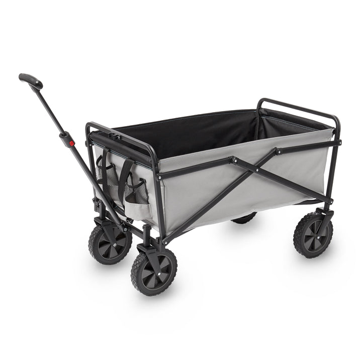 Manual 150 Pound Capacity Folding Steel Wagon Garden Cart, Gray (Open Box)