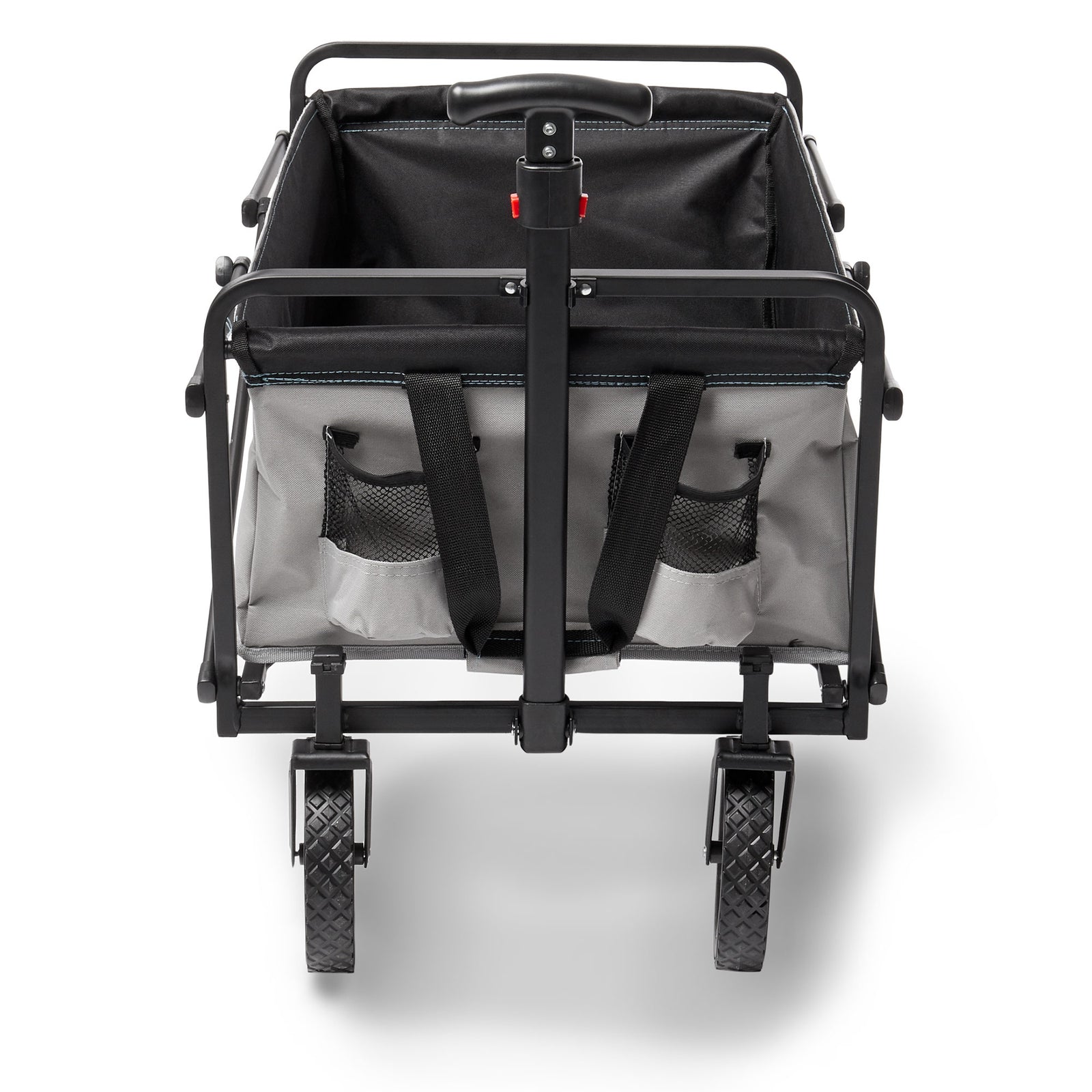 Manual 150 Pound Capacity Folding Steel Wagon Garden Cart, Gray (Open Box) - VMInnovations