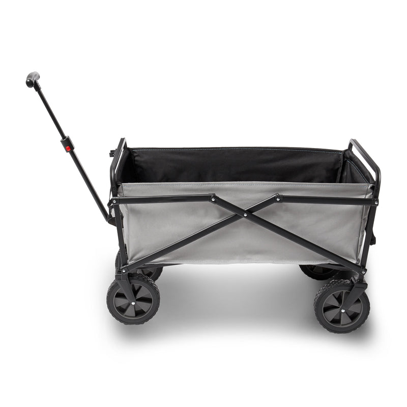 Seina Manual 150 Pound Capacity Steel Wagon Outdoor Garden Cart, Gray(For Parts)