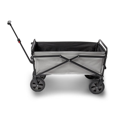 Manual 150 Pound Capacity Folding Steel Wagon Garden Cart, Gray (Open Box)