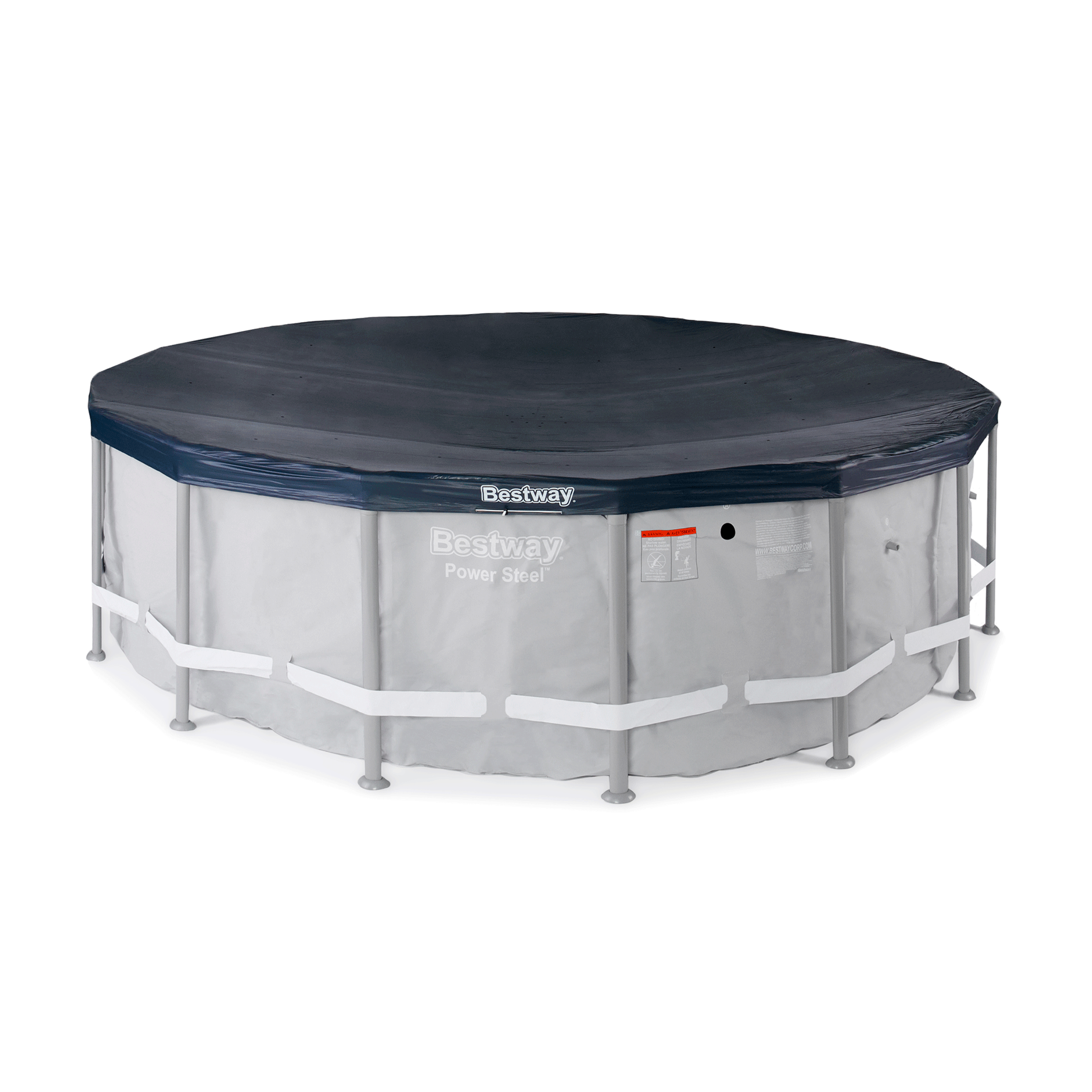 Bestway 13429 16ft x 48in Power Steel Pro Frame Swimming Pool & Round Pool Cover - VMInnovations