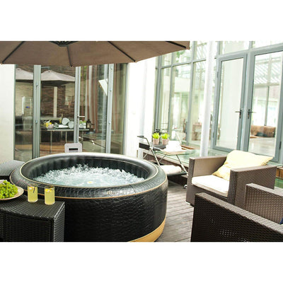 MSpa M-115S Luxury Exotic 6 Person 138 Jet Inflatable Jacuzzi Spa Hot Tub & Pump