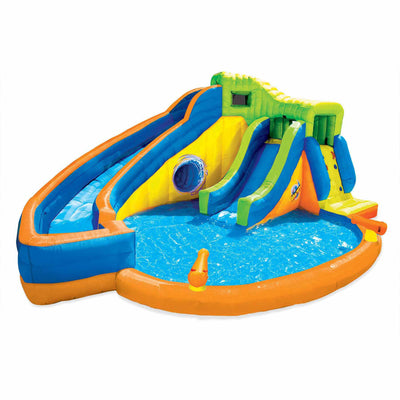 Banzai Pipeline Twist Kids Inflatable Water Pool Aqua Park and Slides (Open Box)