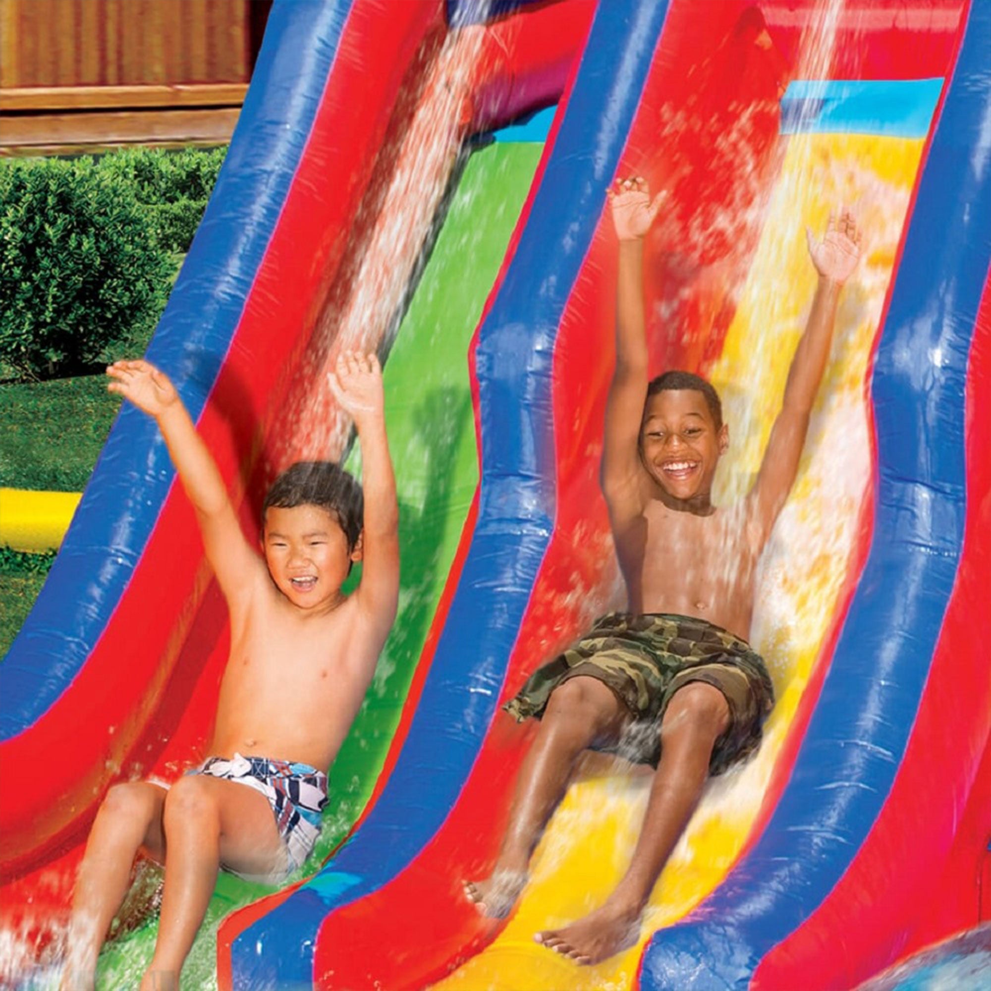 Banzai Hydro Blast Kids Inflatable Backyard Waterpark Activity Pool Play Center - VMInnovations