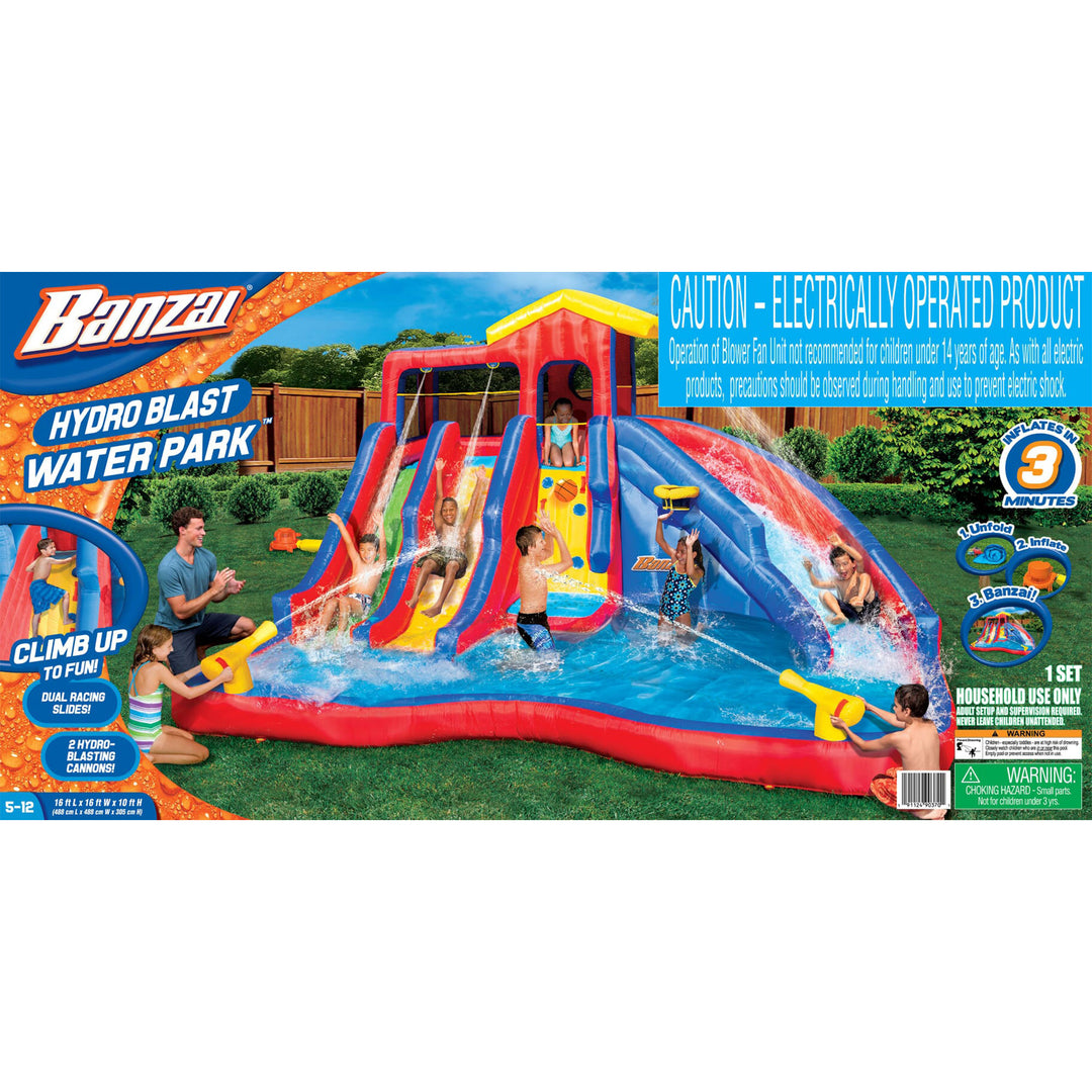 Banzai Backyard Hydro Blast Water Slide Water Park & Accessories (Open Box)