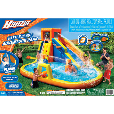 Banzai Inflatable Battle Blast Adventure Park with Motor and Battle Bop Combo - VMInnovations