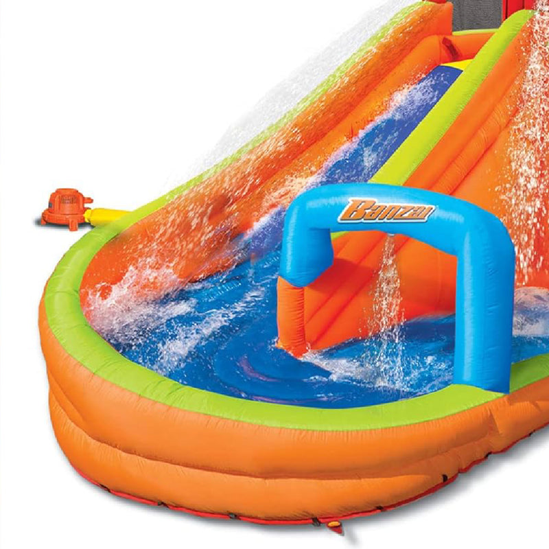 Banzai Lazy River Inflatable Outdoor Adventure Water Park Slide and Splash Pool