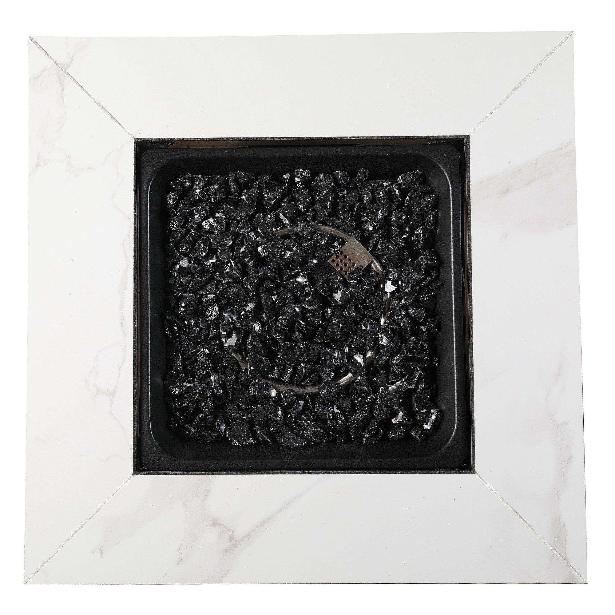 Endless Summer All Weather Outdoor Fire Pit with Faux Marble Finish (Damaged)