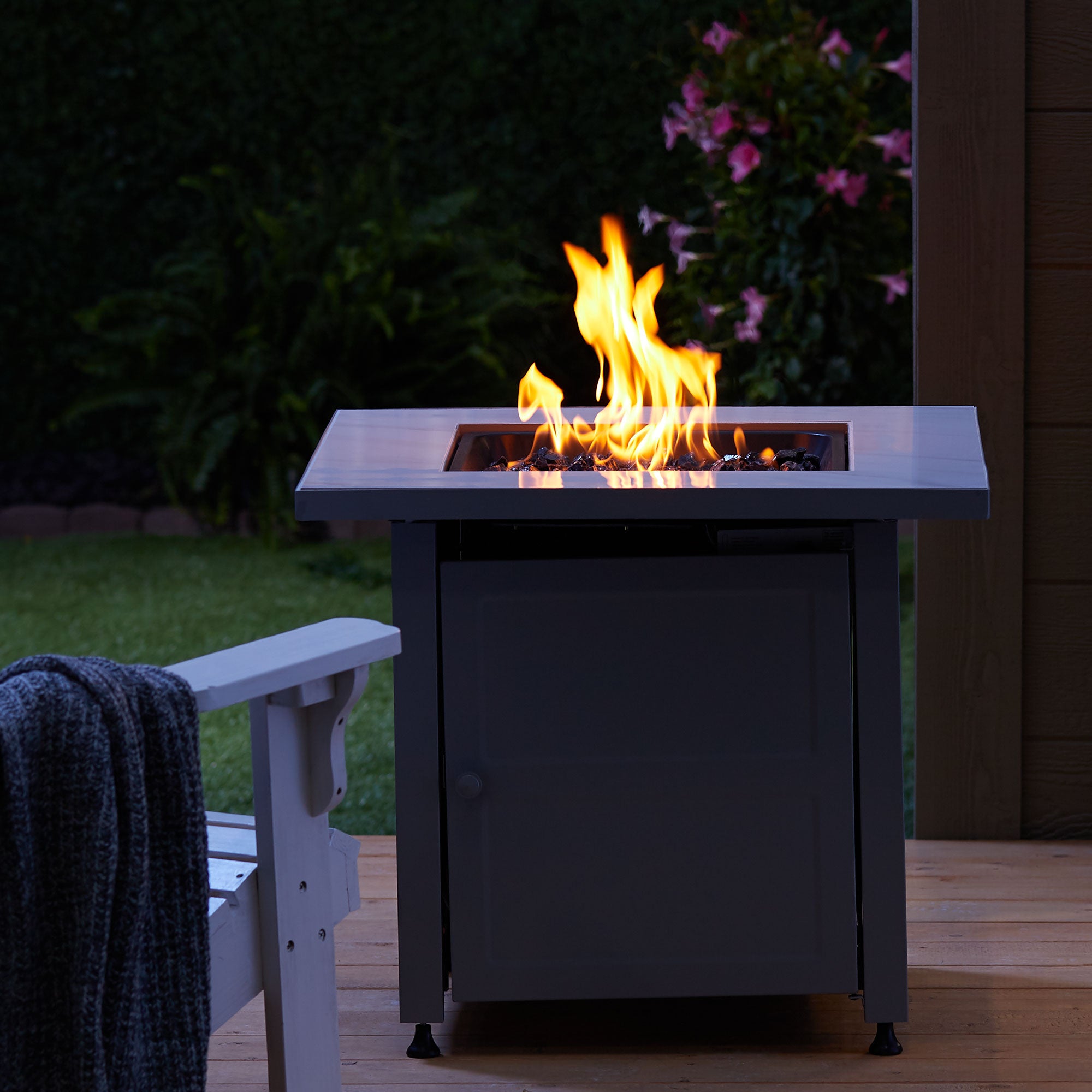 Endless Summer GAD15269G 50,000 BTU Outdoor Square Gas Firepit Table (Open Box) - VMInnovations
