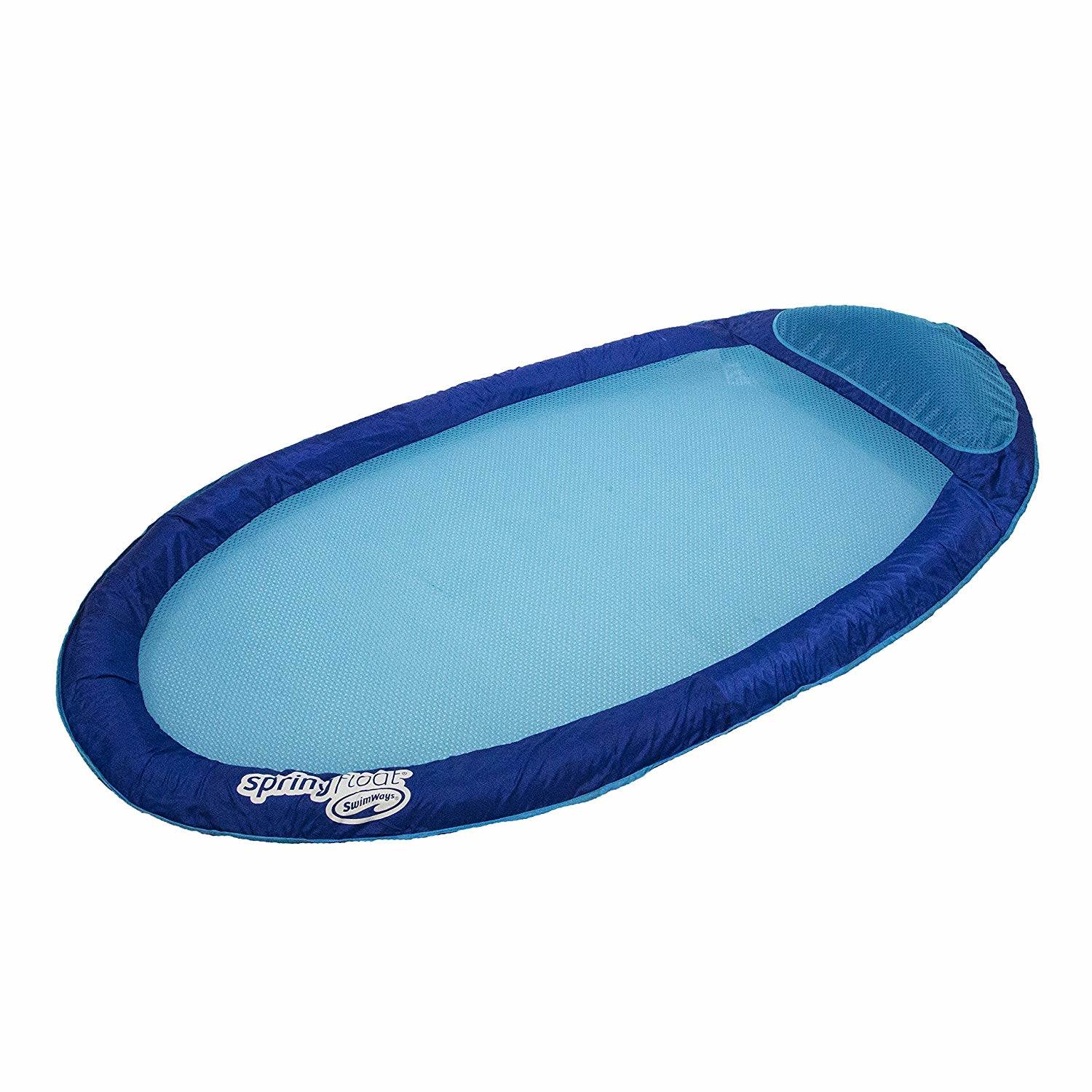 SwimWays Water Hammock Styled Spring Swimming Pool Float Recliner Blue(Open Box)