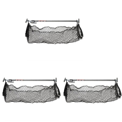Keeper Kargo Bar Pickup Truck Adjustable Expandable Ratchet Storage Net (3 Pack)