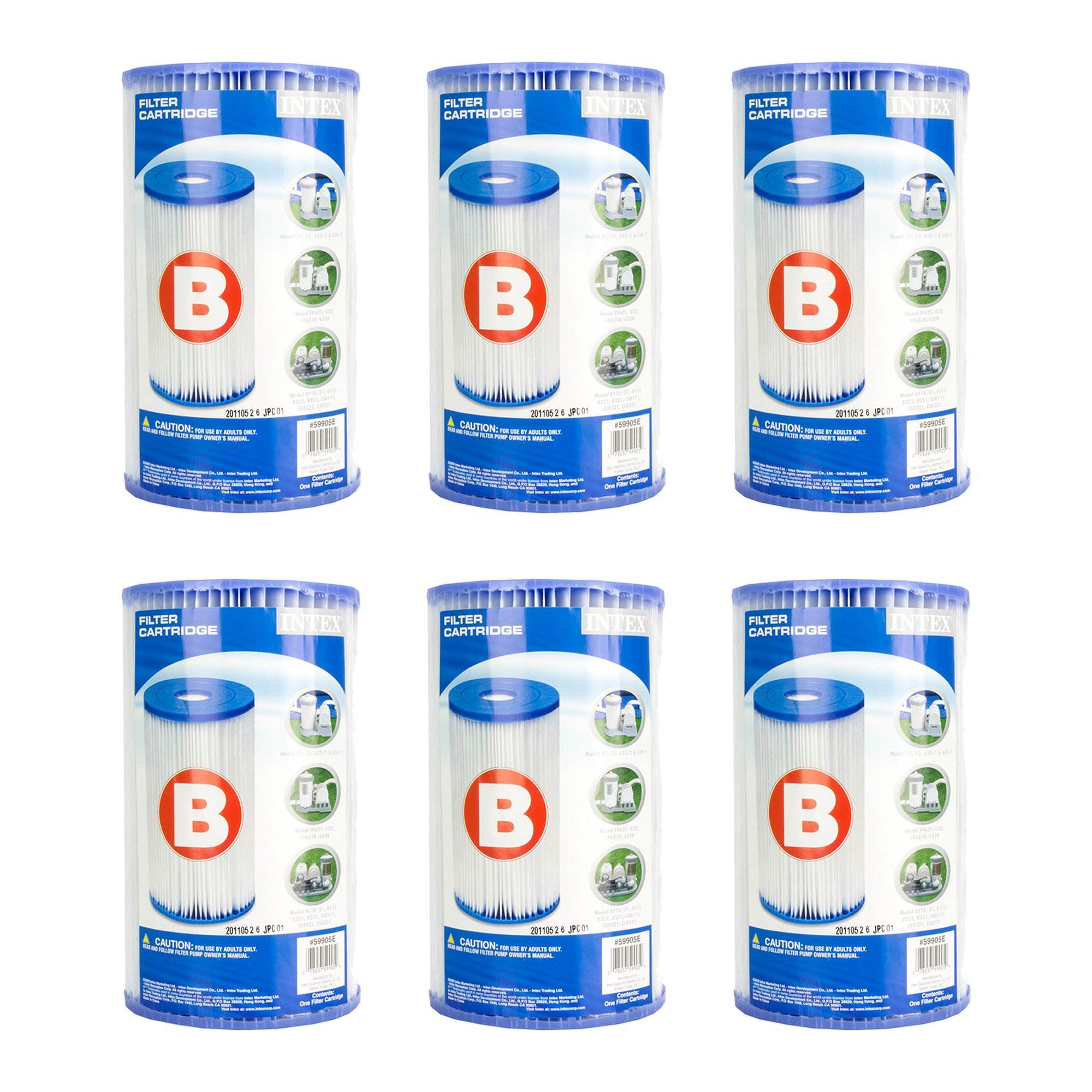 Intex Pool Easy Set Type B Replacement Filter Pump Cartridge (24 Cartridges) - VMInnovations