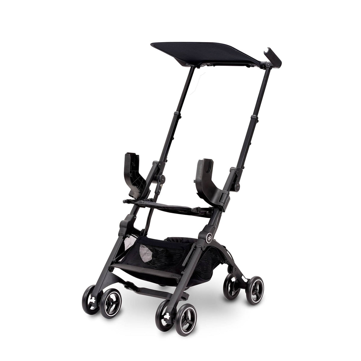 gb POCKIT GO Car Seat Carrier, Satin Black & CYBEX Aton 2 Car Seat, Black Beauty