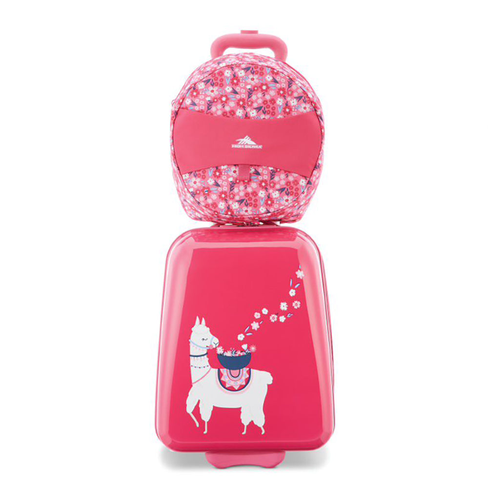 High Sierra Kids Teddy Buddy 2 Piece Luggage Set Suitcase & Backpack Pink (Used)