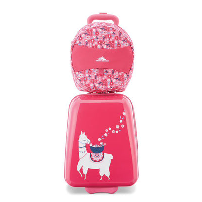 High Sierra Kids Teddy Buddy 2 Piece Luggage Set Suitcase & Backpack Pink (Used)