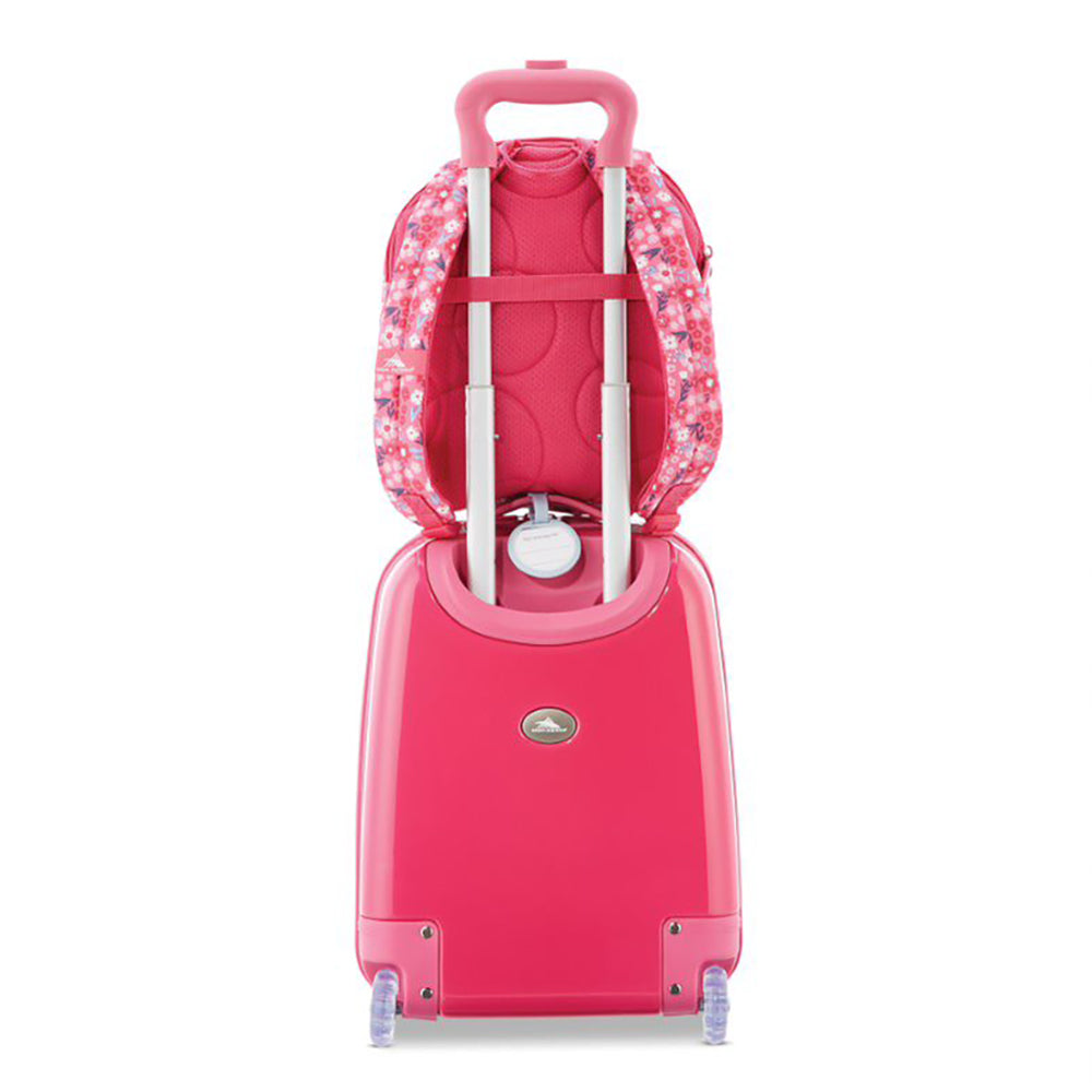 High Sierra Kids Teddy Buddy 2 Piece Luggage Set Suitcase & Backpack Pink (Used)