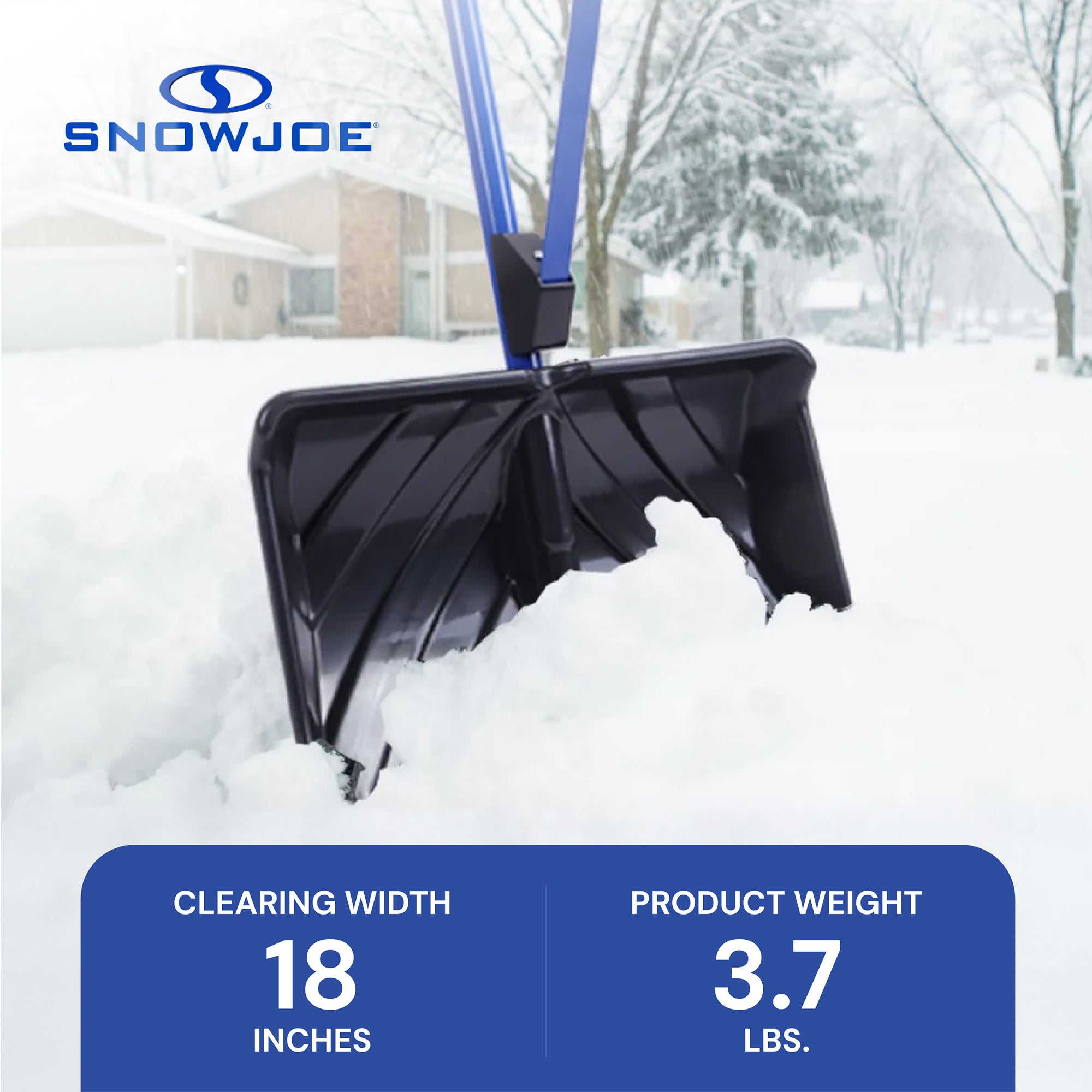 Snow Joe Snow Shovel with Spring Assisted Handle (Open Box)