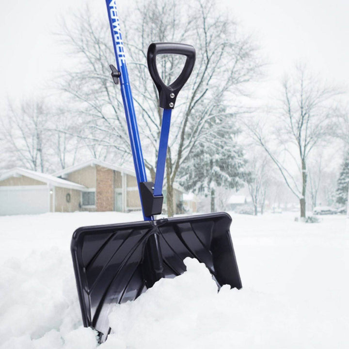 Snow Joe Shovelution Snow Shovel, Strain Reducing w/Spring Assisted Handle(Used)