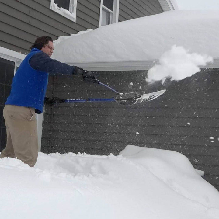 Snow Joe Shovelution Snow Shovel, Strain Reducing w/Spring Assisted Handle(Used)