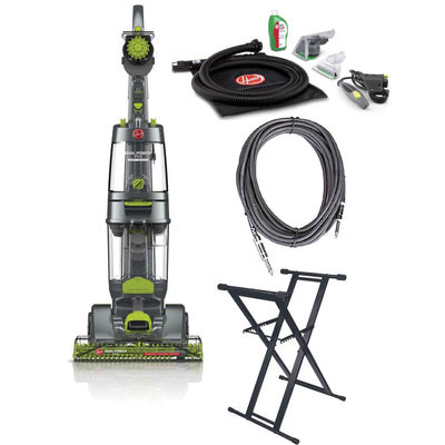 Hoover Dual Power Vacuum, Peavey Instrument Cable, and Odyssey Keyboard Stand
