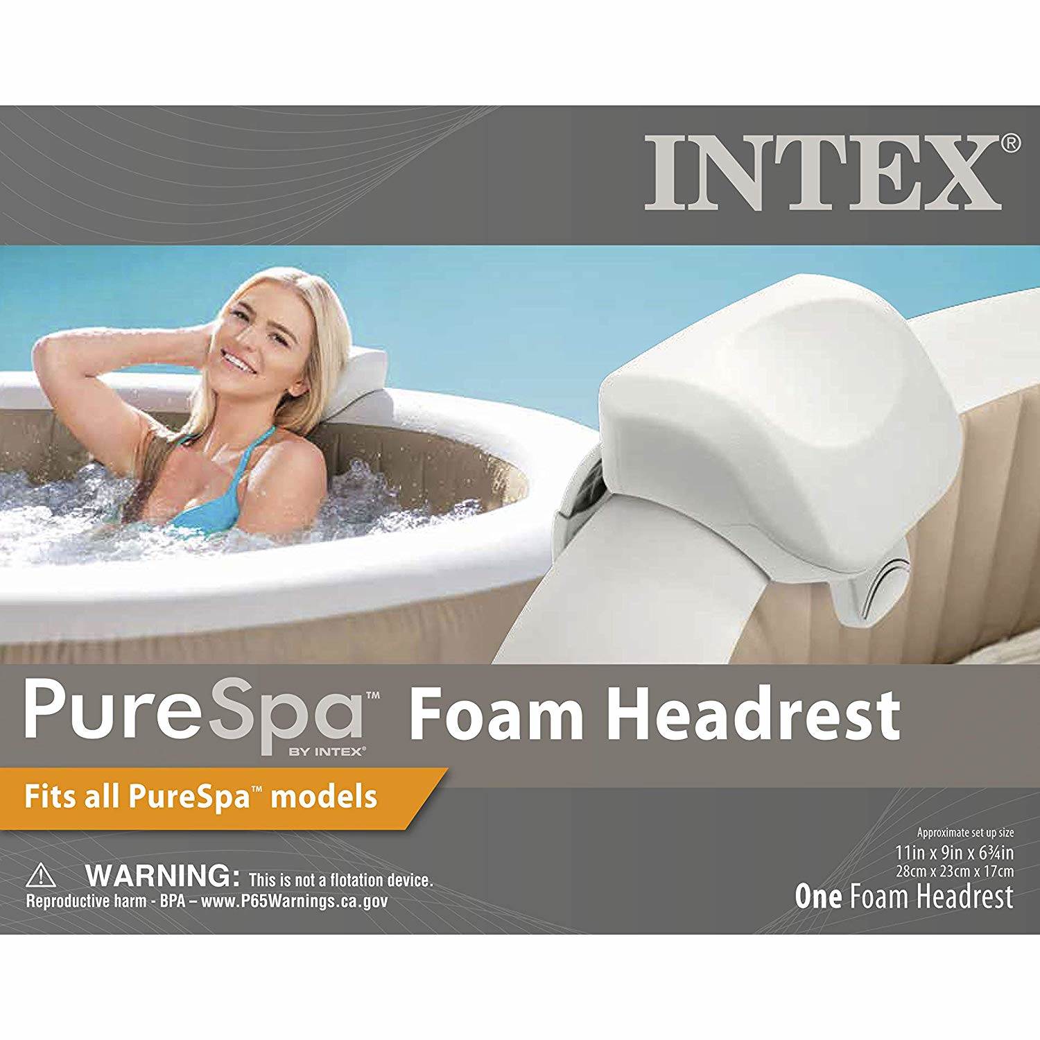 Intex PureSpa 4-Person Inflatable Heated Bubble Hot Tub With Soft Foam Headrest - VMInnovations