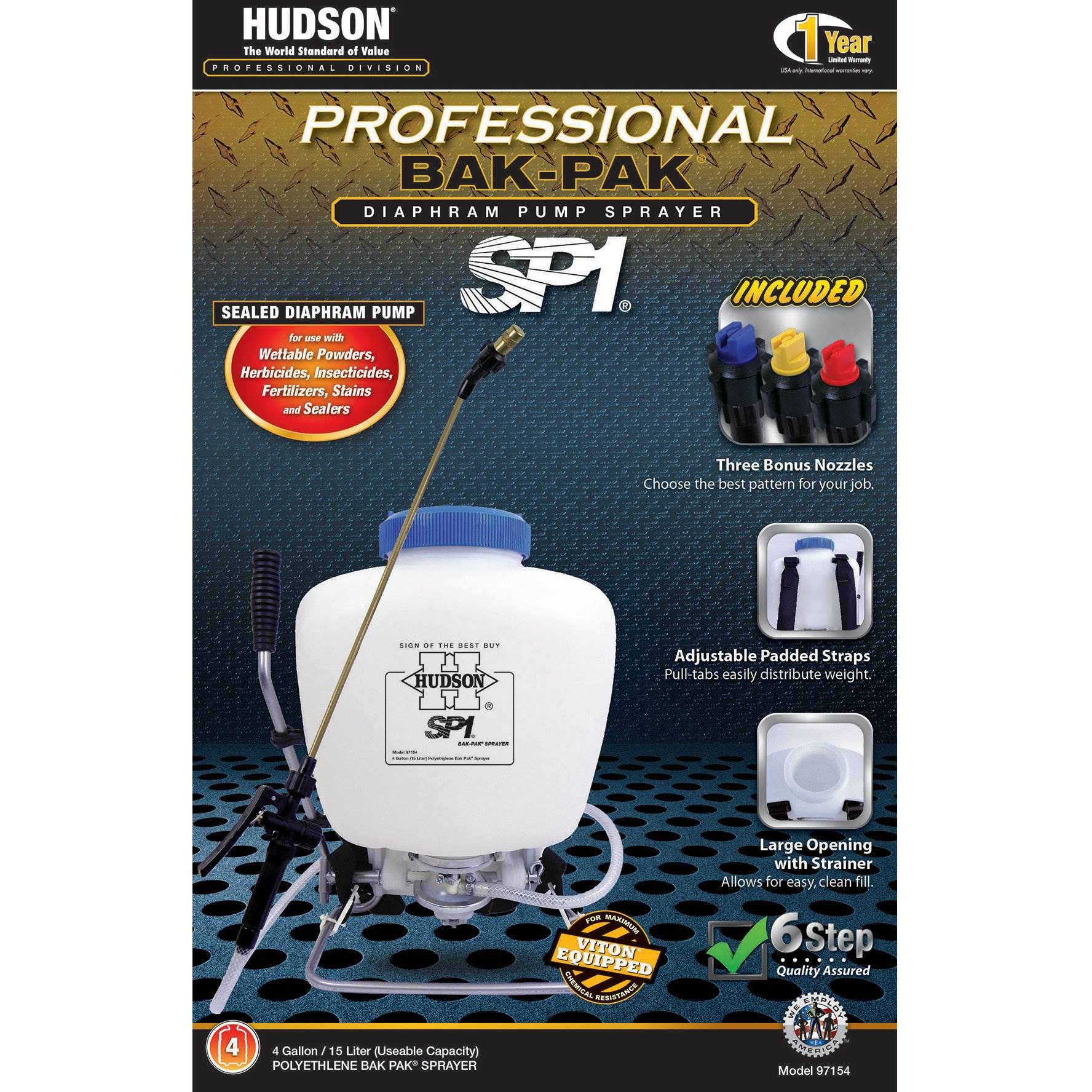 HD Hudson SP1 47 Inch Multiuse Professional 4 Gallon Bak Pak Sprayer (Open Box)