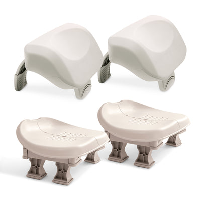 Intex 28505E PureSpa Foam Headrest (2 Pack) & Intex 28502E Hot Tub Seat (2 Pack) - VMInnovations